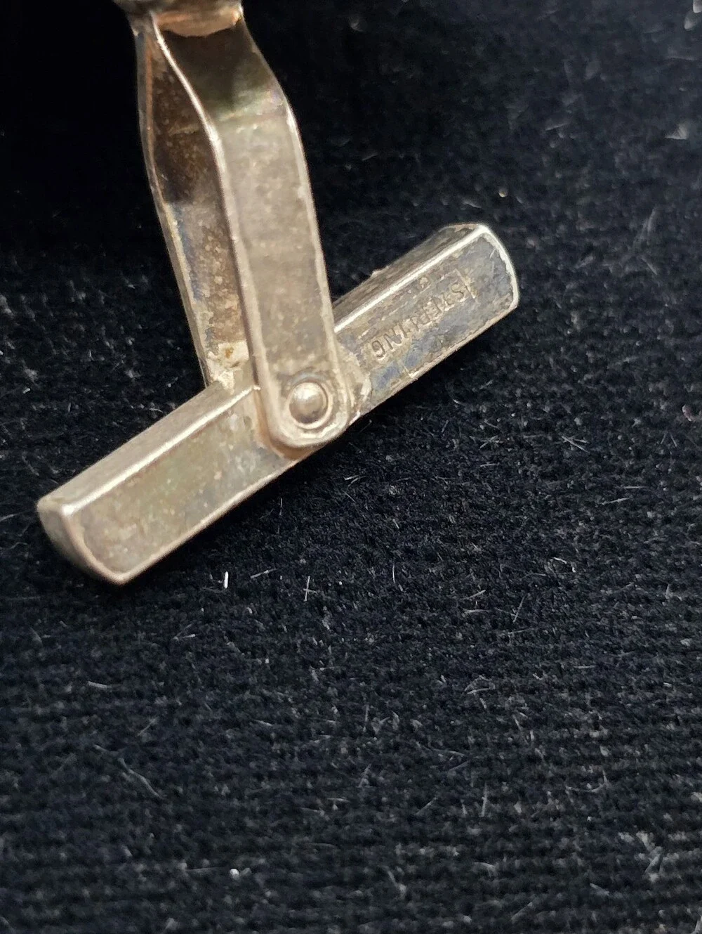 Handcrafted Studio Cufflinks Brass Sterling Mid-century Minimalist Atomic